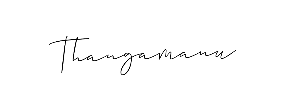 The best way (Allison_Script) to make a short signature is to pick only two or three words in your name. The name Thangamanu include a total of six letters. For converting this name. Thangamanu signature style 2 images and pictures png