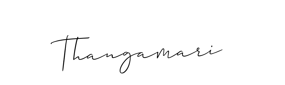 Also You can easily find your signature by using the search form. We will create Thangamari name handwritten signature images for you free of cost using Allison_Script sign style. Thangamari signature style 2 images and pictures png