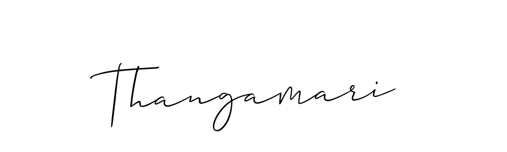 It looks lik you need a new signature style for name Thangamari. Design unique handwritten (Allison_Script) signature with our free signature maker in just a few clicks. Thangamari signature style 2 images and pictures png
