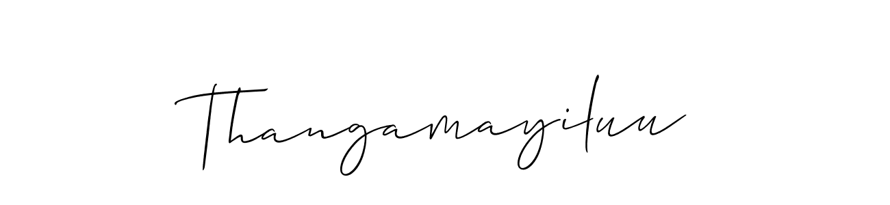 This is the best signature style for the Thangamayiluu name. Also you like these signature font (Allison_Script). Mix name signature. Thangamayiluu signature style 2 images and pictures png