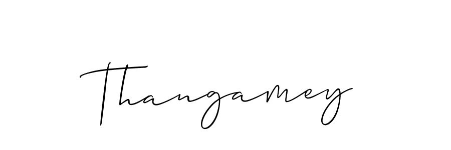Also we have Thangamey name is the best signature style. Create professional handwritten signature collection using Allison_Script autograph style. Thangamey signature style 2 images and pictures png