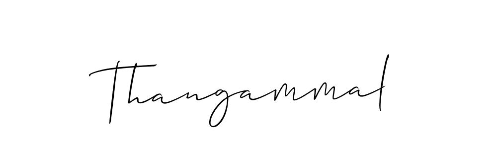 How to make Thangammal signature? Allison_Script is a professional autograph style. Create handwritten signature for Thangammal name. Thangammal signature style 2 images and pictures png