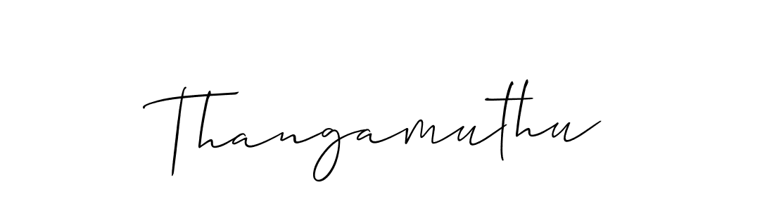 Make a beautiful signature design for name Thangamuthu. With this signature (Allison_Script) style, you can create a handwritten signature for free. Thangamuthu signature style 2 images and pictures png