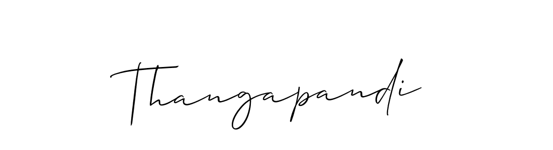 Also we have Thangapandi name is the best signature style. Create professional handwritten signature collection using Allison_Script autograph style. Thangapandi signature style 2 images and pictures png