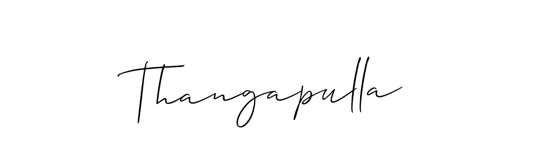 if you are searching for the best signature style for your name Thangapulla. so please give up your signature search. here we have designed multiple signature styles  using Allison_Script. Thangapulla signature style 2 images and pictures png