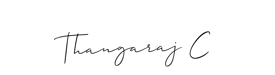 Design your own signature with our free online signature maker. With this signature software, you can create a handwritten (Allison_Script) signature for name Thangaraj C. Thangaraj C signature style 2 images and pictures png