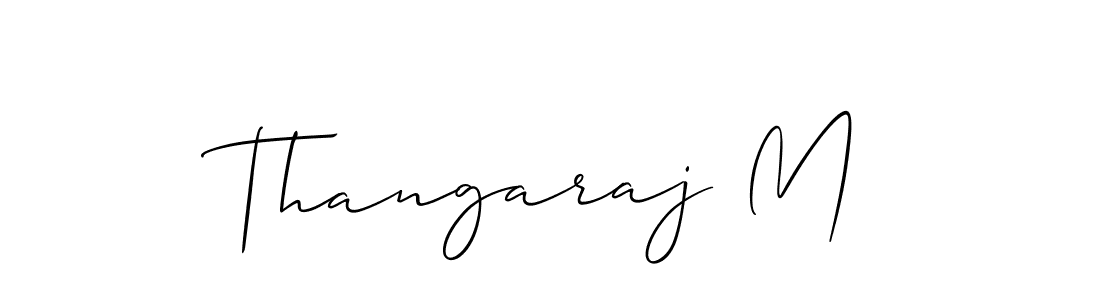 Create a beautiful signature design for name Thangaraj M. With this signature (Allison_Script) fonts, you can make a handwritten signature for free. Thangaraj M signature style 2 images and pictures png