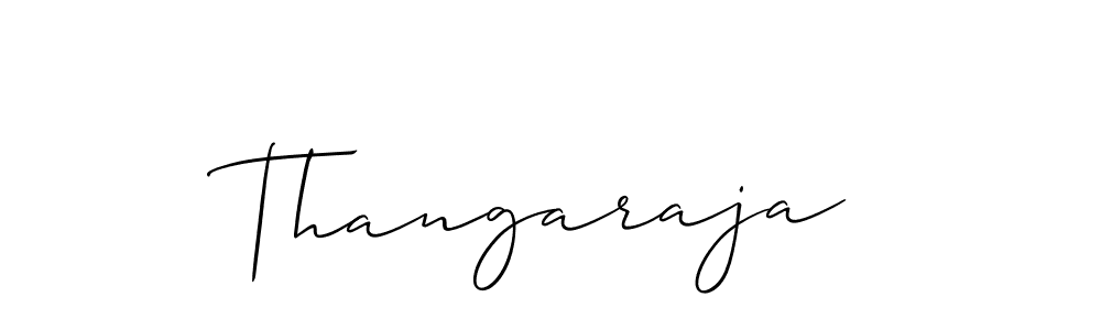 Also we have Thangaraja name is the best signature style. Create professional handwritten signature collection using Allison_Script autograph style. Thangaraja signature style 2 images and pictures png