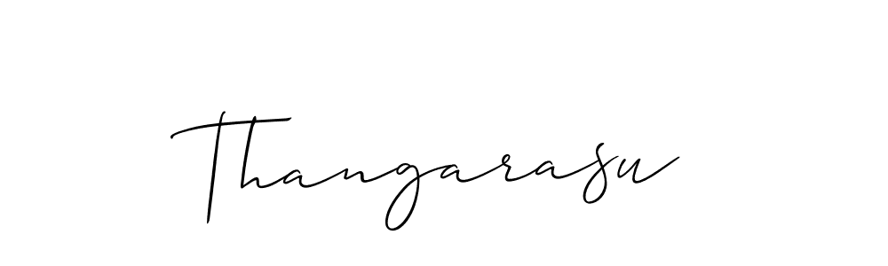 How to make Thangarasu signature? Allison_Script is a professional autograph style. Create handwritten signature for Thangarasu name. Thangarasu signature style 2 images and pictures png