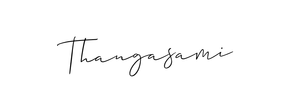 Use a signature maker to create a handwritten signature online. With this signature software, you can design (Allison_Script) your own signature for name Thangasami. Thangasami signature style 2 images and pictures png