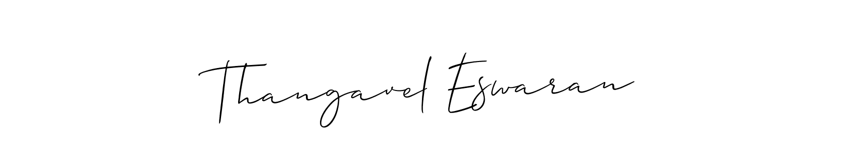 It looks lik you need a new signature style for name Thangavel Eswaran. Design unique handwritten (Allison_Script) signature with our free signature maker in just a few clicks. Thangavel Eswaran signature style 2 images and pictures png