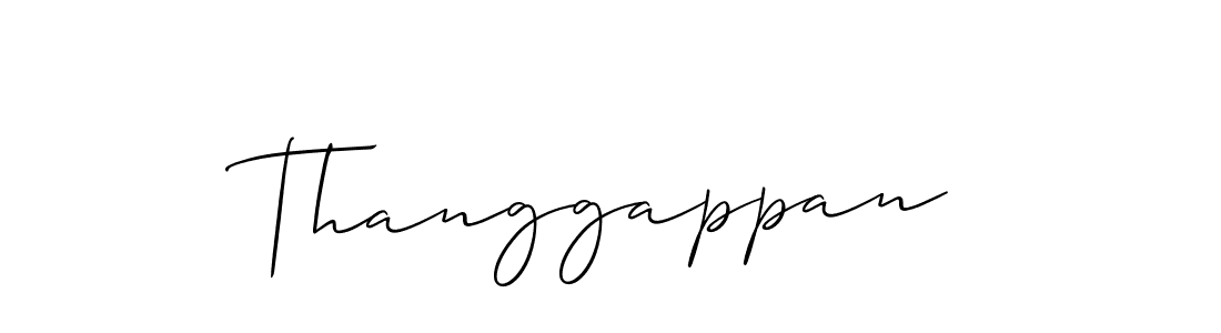 You should practise on your own different ways (Allison_Script) to write your name (Thanggappan) in signature. don't let someone else do it for you. Thanggappan signature style 2 images and pictures png