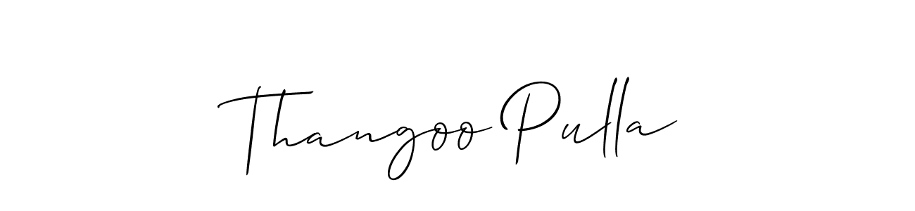 Also we have Thangoo Pulla name is the best signature style. Create professional handwritten signature collection using Allison_Script autograph style. Thangoo Pulla signature style 2 images and pictures png