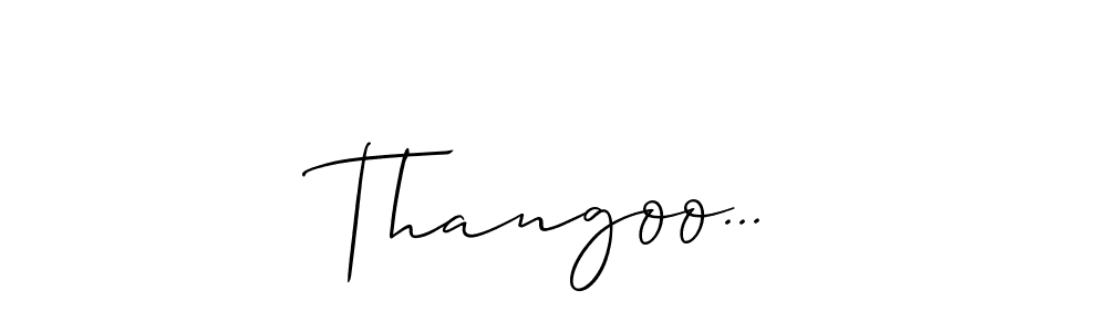 Allison_Script is a professional signature style that is perfect for those who want to add a touch of class to their signature. It is also a great choice for those who want to make their signature more unique. Get Thangoo... name to fancy signature for free. Thangoo... signature style 2 images and pictures png