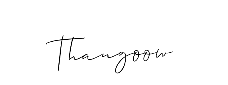 You should practise on your own different ways (Allison_Script) to write your name (Thangoow) in signature. don't let someone else do it for you. Thangoow signature style 2 images and pictures png