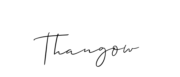 Also we have Thangow name is the best signature style. Create professional handwritten signature collection using Allison_Script autograph style. Thangow signature style 2 images and pictures png