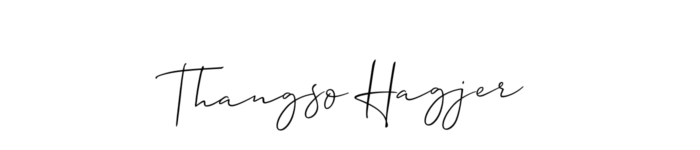 Also we have Thangso Hagjer name is the best signature style. Create professional handwritten signature collection using Allison_Script autograph style. Thangso Hagjer signature style 2 images and pictures png