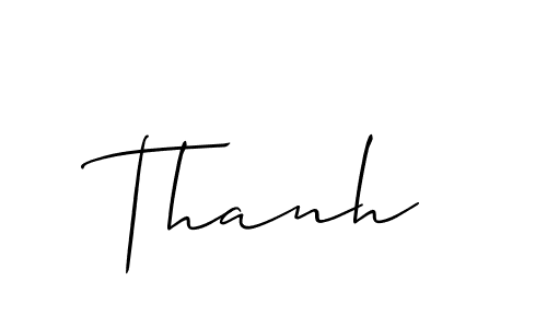 How to make Thanh name signature. Use Allison_Script style for creating short signs online. This is the latest handwritten sign. Thanh signature style 2 images and pictures png
