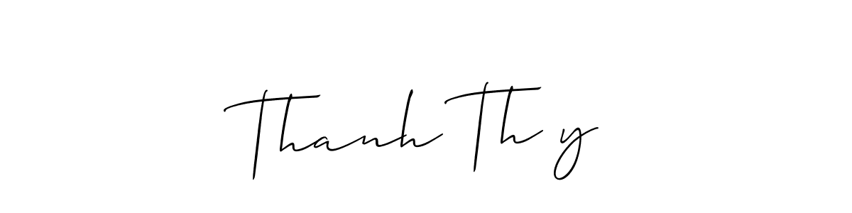 Design your own signature with our free online signature maker. With this signature software, you can create a handwritten (Allison_Script) signature for name Thanh Thủy. Thanh Thủy signature style 2 images and pictures png