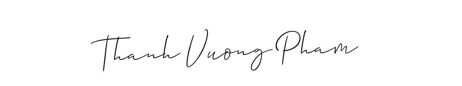 It looks lik you need a new signature style for name Thanh Vuong Pham. Design unique handwritten (Allison_Script) signature with our free signature maker in just a few clicks. Thanh Vuong Pham signature style 2 images and pictures png