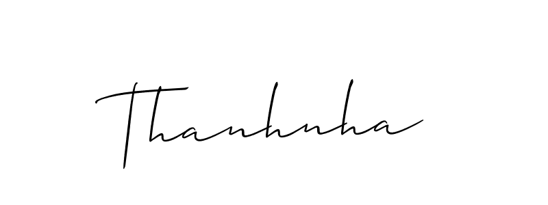 Also we have Thanhnha name is the best signature style. Create professional handwritten signature collection using Allison_Script autograph style. Thanhnha signature style 2 images and pictures png