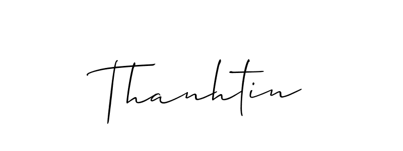 Once you've used our free online signature maker to create your best signature Allison_Script style, it's time to enjoy all of the benefits that Thanhtin name signing documents. Thanhtin signature style 2 images and pictures png