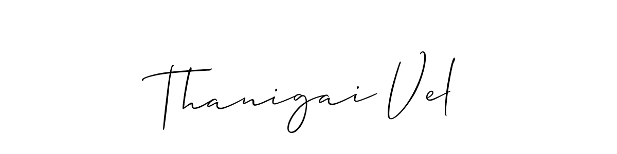 Thanigai Vel stylish signature style. Best Handwritten Sign (Allison_Script) for my name. Handwritten Signature Collection Ideas for my name Thanigai Vel. Thanigai Vel signature style 2 images and pictures png