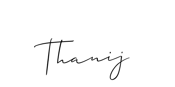 if you are searching for the best signature style for your name Thanij. so please give up your signature search. here we have designed multiple signature styles  using Allison_Script. Thanij signature style 2 images and pictures png