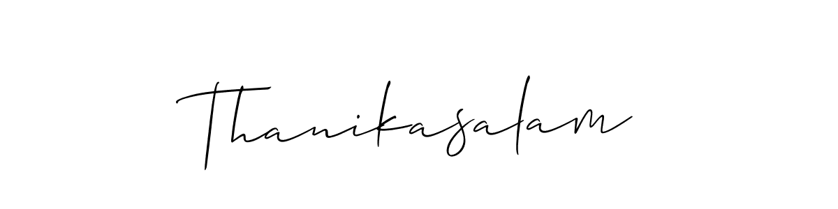 Thanikasalam stylish signature style. Best Handwritten Sign (Allison_Script) for my name. Handwritten Signature Collection Ideas for my name Thanikasalam. Thanikasalam signature style 2 images and pictures png