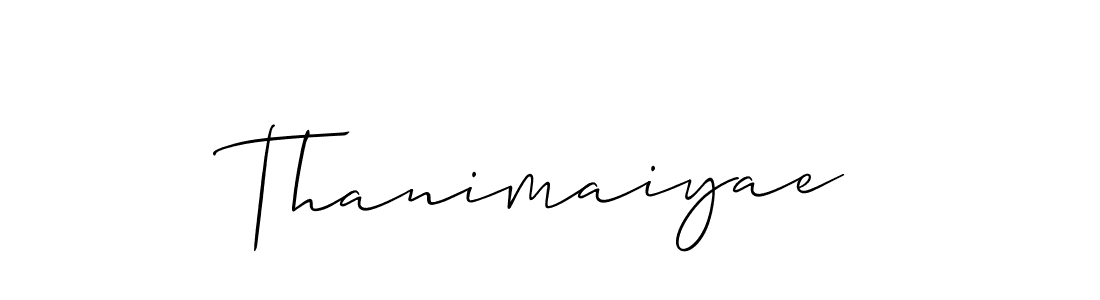 Also we have Thanimaiyae name is the best signature style. Create professional handwritten signature collection using Allison_Script autograph style. Thanimaiyae signature style 2 images and pictures png