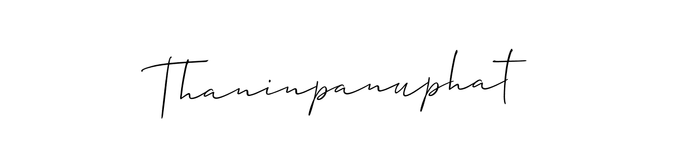 Also we have Thaninpanuphat name is the best signature style. Create professional handwritten signature collection using Allison_Script autograph style. Thaninpanuphat signature style 2 images and pictures png
