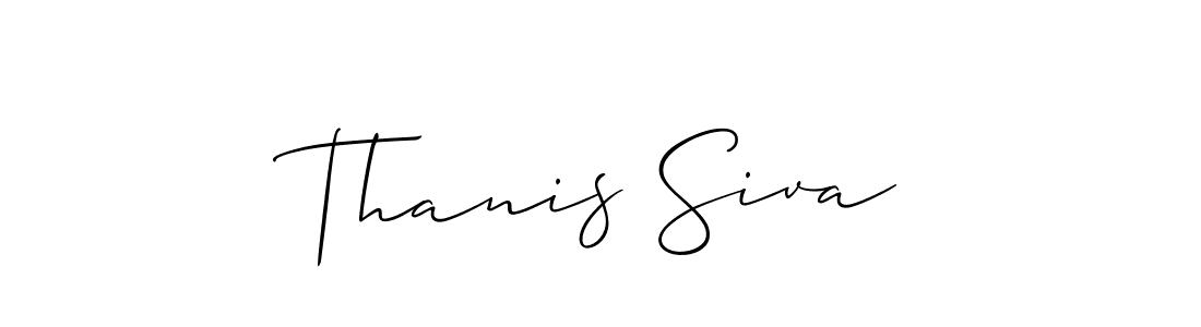 Allison_Script is a professional signature style that is perfect for those who want to add a touch of class to their signature. It is also a great choice for those who want to make their signature more unique. Get Thanis Siva name to fancy signature for free. Thanis Siva signature style 2 images and pictures png