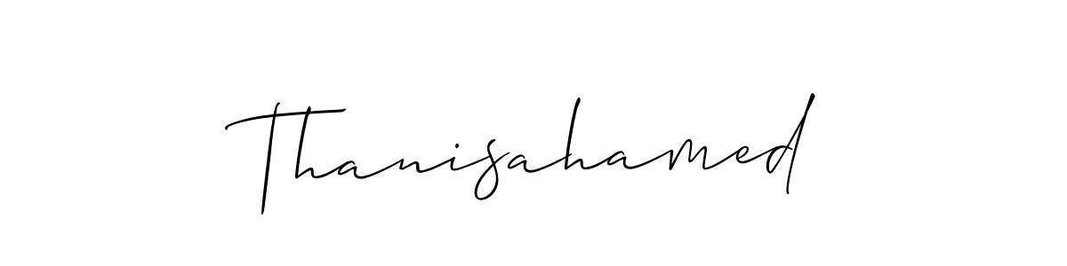 Also we have Thanisahamed name is the best signature style. Create professional handwritten signature collection using Allison_Script autograph style. Thanisahamed signature style 2 images and pictures png