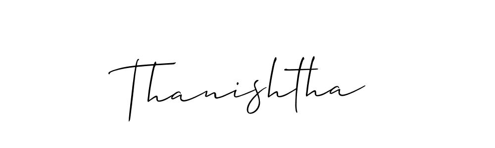 Also we have Thanishtha name is the best signature style. Create professional handwritten signature collection using Allison_Script autograph style. Thanishtha signature style 2 images and pictures png
