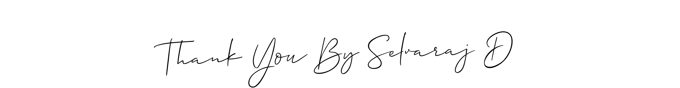 You should practise on your own different ways (Allison_Script) to write your name (Thank You By Selvaraj D) in signature. don't let someone else do it for you. Thank You By Selvaraj D signature style 2 images and pictures png