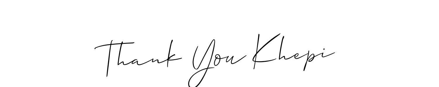 How to make Thank You Khepi signature? Allison_Script is a professional autograph style. Create handwritten signature for Thank You Khepi name. Thank You Khepi signature style 2 images and pictures png