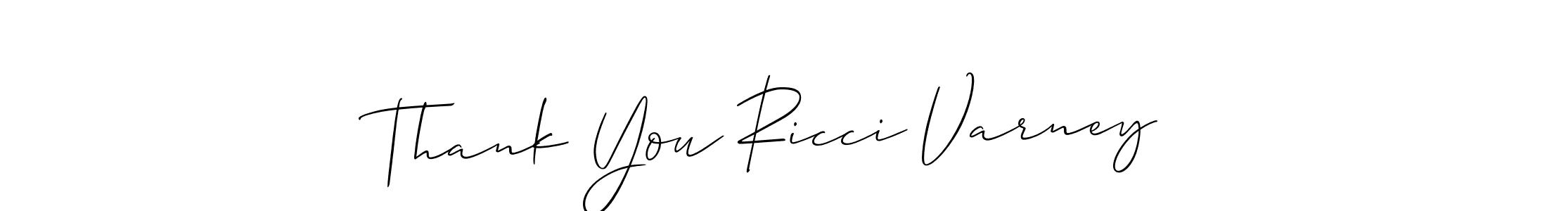 How to make Thank You Ricci Varney signature? Allison_Script is a professional autograph style. Create handwritten signature for Thank You Ricci Varney name. Thank You Ricci Varney signature style 2 images and pictures png
