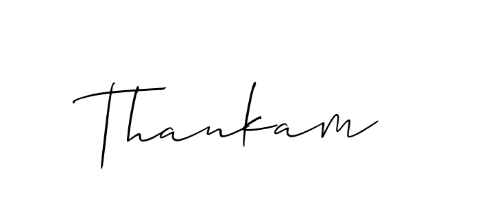 It looks lik you need a new signature style for name Thankam. Design unique handwritten (Allison_Script) signature with our free signature maker in just a few clicks. Thankam signature style 2 images and pictures png