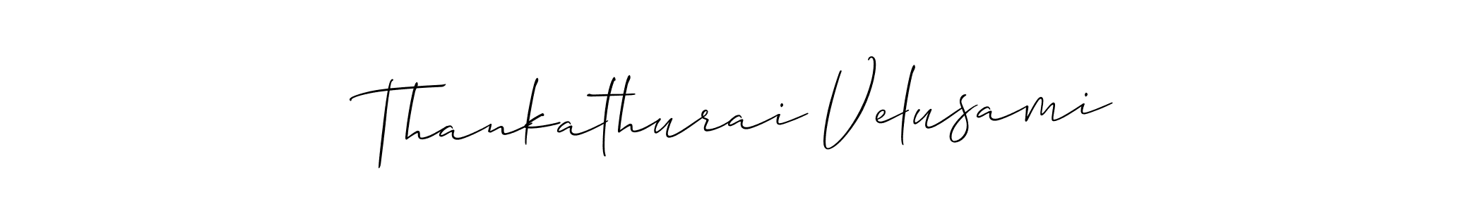 Make a beautiful signature design for name Thankathurai Velusami. With this signature (Allison_Script) style, you can create a handwritten signature for free. Thankathurai Velusami signature style 2 images and pictures png