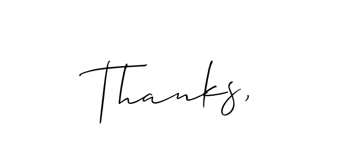 Make a short Thanks, signature style. Manage your documents anywhere anytime using Allison_Script. Create and add eSignatures, submit forms, share and send files easily. Thanks, signature style 2 images and pictures png