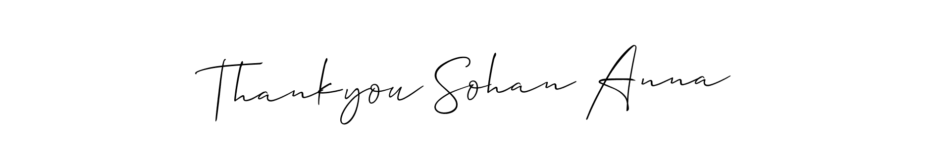 Also You can easily find your signature by using the search form. We will create Thankyou Sohan Anna name handwritten signature images for you free of cost using Allison_Script sign style. Thankyou Sohan Anna signature style 2 images and pictures png