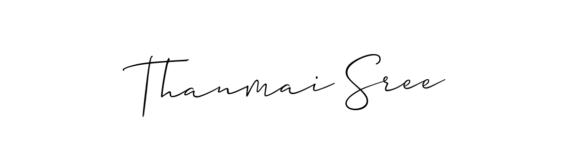 if you are searching for the best signature style for your name Thanmai Sree. so please give up your signature search. here we have designed multiple signature styles  using Allison_Script. Thanmai Sree signature style 2 images and pictures png