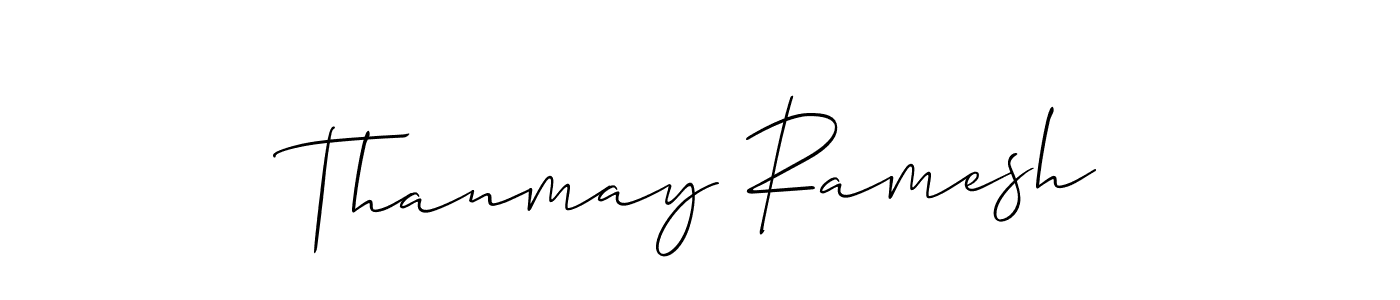 Make a short Thanmay Ramesh signature style. Manage your documents anywhere anytime using Allison_Script. Create and add eSignatures, submit forms, share and send files easily. Thanmay Ramesh signature style 2 images and pictures png