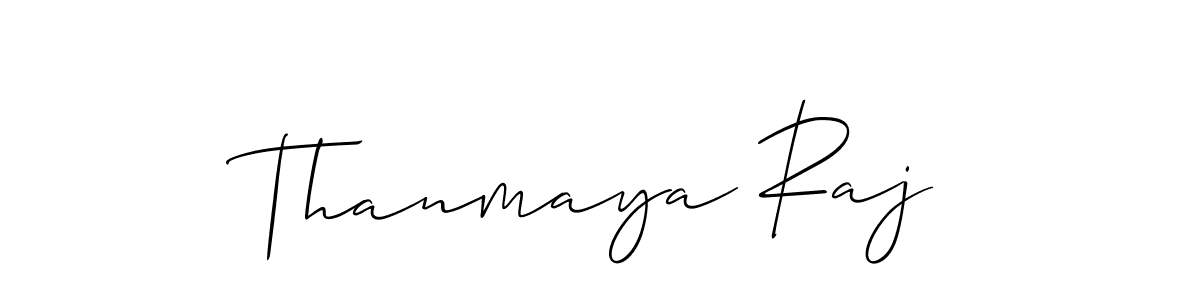 Allison_Script is a professional signature style that is perfect for those who want to add a touch of class to their signature. It is also a great choice for those who want to make their signature more unique. Get Thanmaya Raj name to fancy signature for free. Thanmaya Raj signature style 2 images and pictures png
