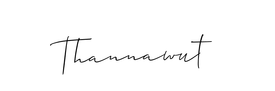 Design your own signature with our free online signature maker. With this signature software, you can create a handwritten (Allison_Script) signature for name Thannawut. Thannawut signature style 2 images and pictures png