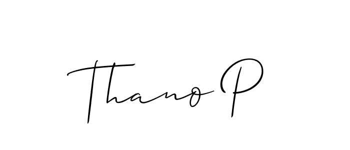You can use this online signature creator to create a handwritten signature for the name Thano P. This is the best online autograph maker. Thano P signature style 2 images and pictures png