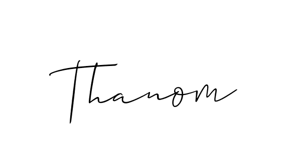 How to Draw Thanom signature style? Allison_Script is a latest design signature styles for name Thanom. Thanom signature style 2 images and pictures png