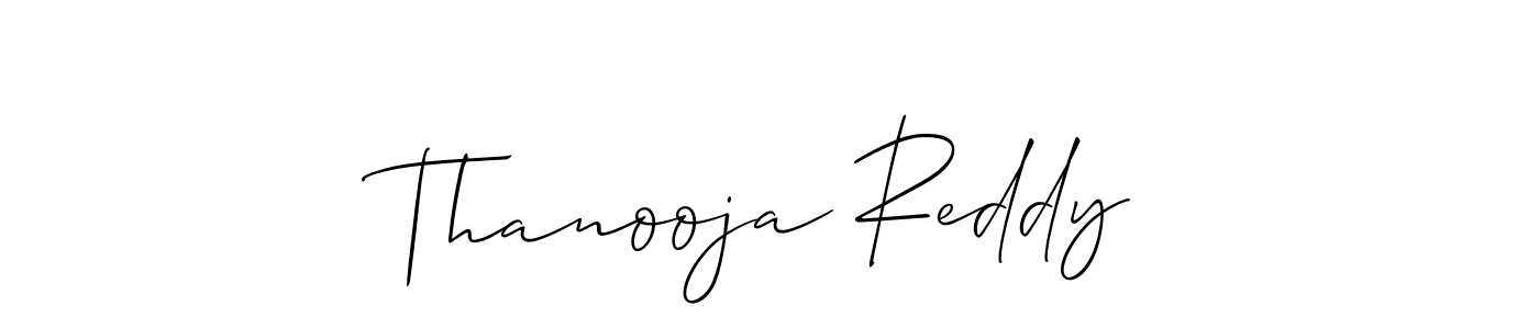 Also we have Thanooja Reddy name is the best signature style. Create professional handwritten signature collection using Allison_Script autograph style. Thanooja Reddy signature style 2 images and pictures png