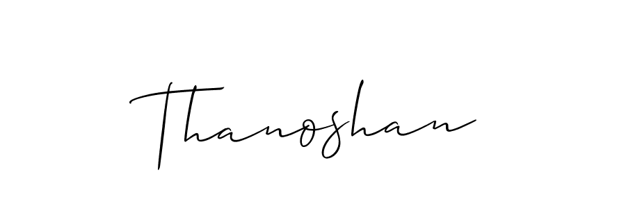 Create a beautiful signature design for name Thanoshan. With this signature (Allison_Script) fonts, you can make a handwritten signature for free. Thanoshan signature style 2 images and pictures png