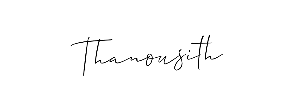 How to make Thanousith name signature. Use Allison_Script style for creating short signs online. This is the latest handwritten sign. Thanousith signature style 2 images and pictures png